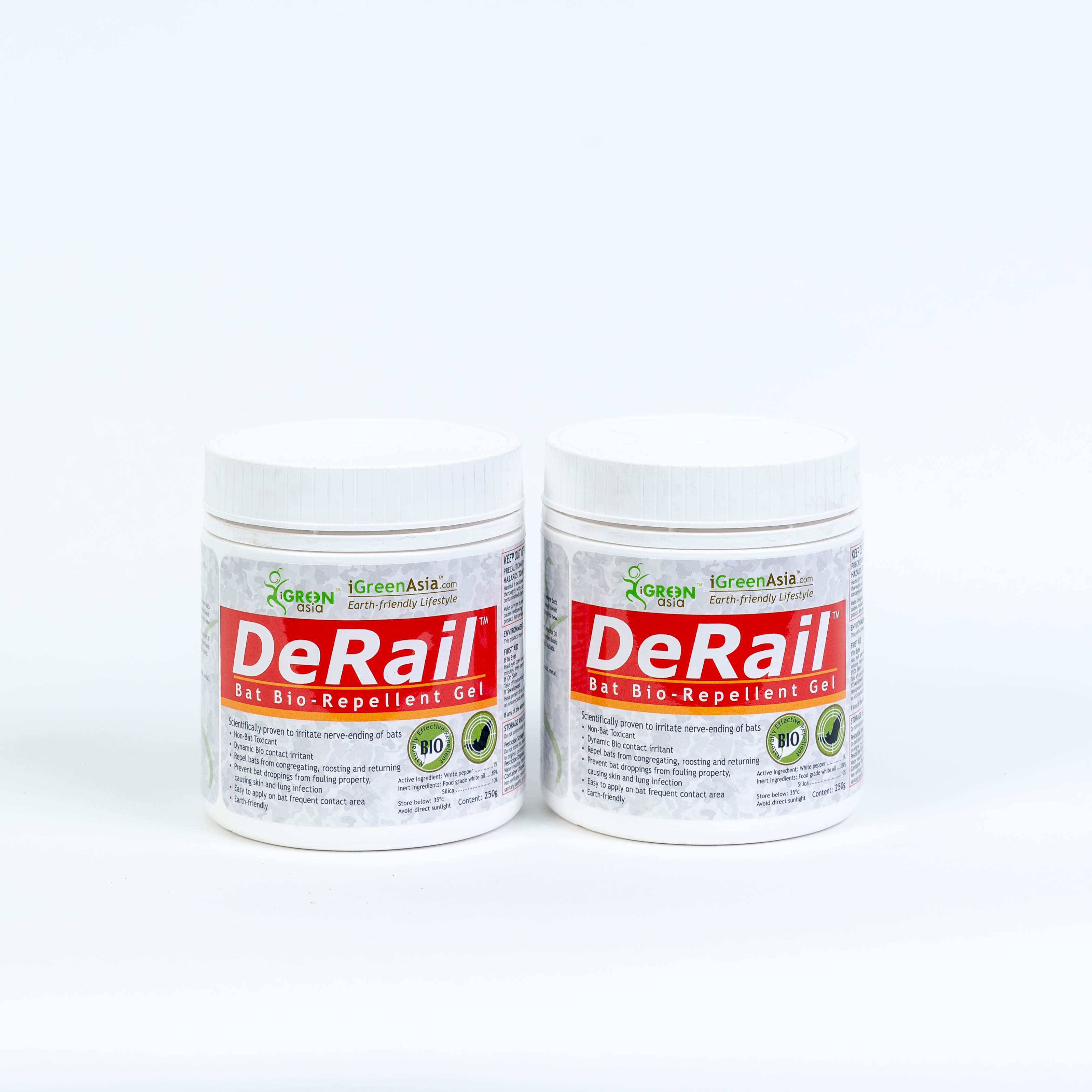 DeRail Bat Bio-Repellent Gel 250g Combo